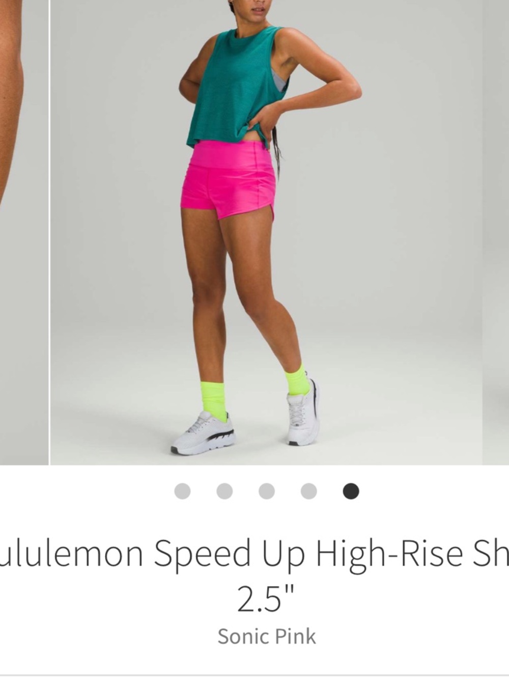 Lululemon Speed Up High Rise Shorts 2.5” Sonic Pink Sz 4 - Picture 3 of 9
